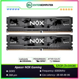 Apacer NOX Gaming DDR5 PC48000 6000MHz 32GB (2x16GB) 38-48-48-96 - AH5U32G60C622MBAA-2