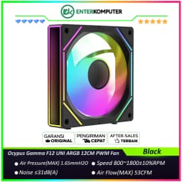 Ocypus Gamma F12 UNI ARGB Black 12CM PWM Fan