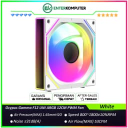 Ocypus Gamma F12 UNI ARGB White 12CM PWM Fan