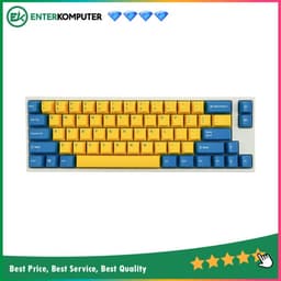 Leopold FC660M PD Yellow Blue (White case) 65% PBT Double-Shot Mechanical Keyboard - Cherry MX Blue - FC660MC/EYBPD(W)
