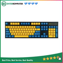 Leopold FC900R PD(OE) Yellow Blue (Black case) PBT Double-Shot Mechanical Keyboard - Cherry MX Red - FC900RR/EYBPD(OE)