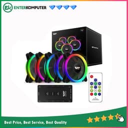 Aigo DarkFlash DR12 Pro 5in1 Double Ring Fan RGB (5 Pack)