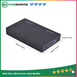 Orico 3588US3 Tool Free USB 3.0 to SATA External Hard Drive Enclosure for 3.5 SATA HDD and SSD - 6TB Support