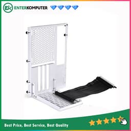 LIAN LI O11DMINI-1W.40 WHITE (FOR LIAN LI O11 DYNAMIC MINI) Premium PCI-E x16 4.0 Extender Riser Cable 200mm and Cover Bracket
