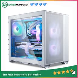 LIAN LI O11 DYNAMIC MINI AIR WHITE - MESH FRONT & TOP PANEL - 2 PCS 14CM WHITE FANS + 1 PC 12CM WHITE FAN