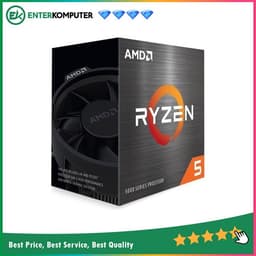 AMD Ryzen 5 5600 3.5Ghz Up To 4.4Ghz Cache 32MB 65W AM4 [Box] - 6 Core - 100-100000927BOX - with AMD Wraith Stealth Cooler (Garansi Lokal/AMD Indonesia)