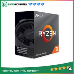 AMD Ryzen 3 4100 3.8Ghz Up To 4.0Ghz Cache 4MB 65W AM4 [Box] - 4 Core - 100-100000510BOX - with Wraith Stealth Cooler