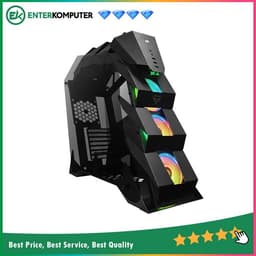 PRIME R-[B] - ALUMUNIUM EXTREME GAMING CASE - DUAL SIDE TEMPERED GLASS - INCLUDED 3Pcs 12CM ARGB FAN