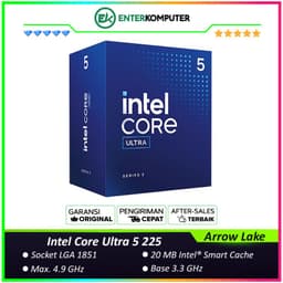 Intel Core Ultra 5 225 3.3GHz Up To 4.9GHz - Cache 20MB [Box] Socket LGA 1851 - Arrow Lake Series
