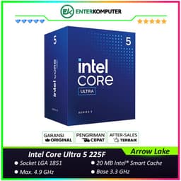 Intel Core Ultra 5 225F 3.3GHz Up To 4.9GHz - Cache 20MB [Box] Socket LGA 1851 - Arrow Lake Series