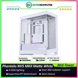 Phanteks NV5 MKII Matte White D-RGB Near-seamless Glass View Mid-Tower Case