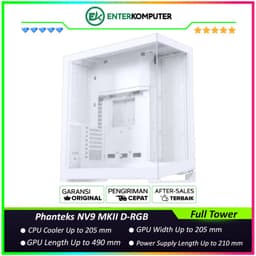 Phanteks NV9 MKII Matte White D-RGB Near-seamless Glass View Full Tower Case
