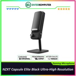 NZXT Capsule Elite Black Ultra-High Resolution USB Gaming Microphone