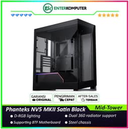 Phanteks NV5 MKII Satin Black D-RGB Near-seamless Glass View Full Tower Case