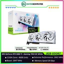 MSI GeForce RTX 5060 Ti 8GB GDDR7 - Gaming TRIO OC White