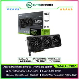 Asus GeForce RTX 5070 Ti 16GB GDDR7 PRIME OC Edition
