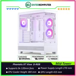 Phanteks XT View Matte White D-RGB Near-seamless Glass Mid-Tower Case
