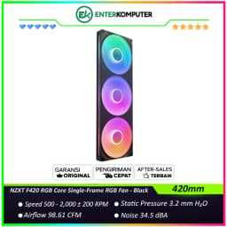 NZXT F420 RGB Core 420mm Single-Frame RGB Fan - Black