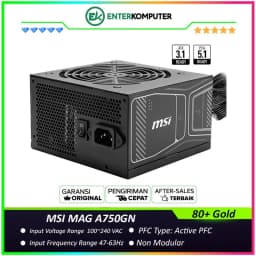 MSI MAG A750GN PCIE5 750W 80 Plus Gold Non-Modular