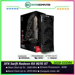 XFX Swift Radeon RX 9070 XT 16GB GDDR6 Triple Fan Gaming Edition - RX-97TSWF3B9