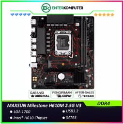 MAXSUN Milestone H610M 2.5G V3 (LGA1700, H610, DDR4, USB3.2, SATA3) (Bulk Package)