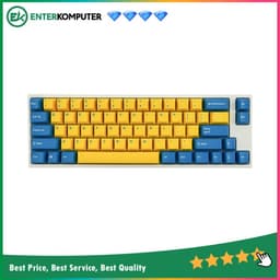 Leopold FC660M PD Yellow Blue (White case) 65% PBT Double-Shot Mechanical Keyboard - Cherry MX Brown - FC660MN/EYBPD(W)