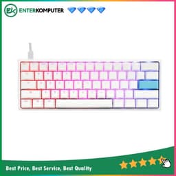 Ducky ONE 2 Mini RGB 60-Key, White Frame, Cherry MX Brown Switch, PBT Double Shot KeyCap - DKON2061ST-BUSPDWWT1