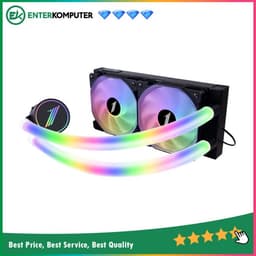 1STPLAYER MT240 Black ARGB Liquid Cooler with ARGB Luminous Water-Cooled Pipes - Support LGA 1700