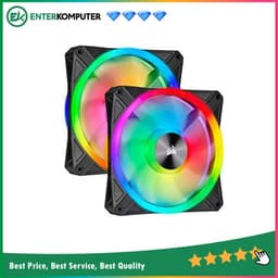 Corsair iCUE QL140 RGB (Twin Pack) - With Lighting Node CORE - 14CM Fan