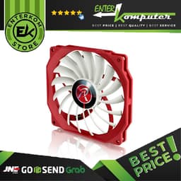 Raijintek Aeolus β - 12cm Slim Fan with 17 Fan Blade Design - Extremely Performing - Red White