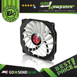 Raijintek Aeolus β - 12cm Slim Fan with 17 Fan Blade Design - Extremely Performing - Black White