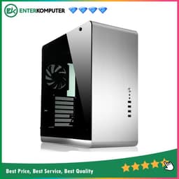Jonsbo UMX1W SILVER - ITX - Aluminum Case - Tempered Glass Side Window - Support ATX PSU