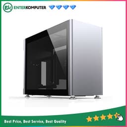 JONSPLUS i100 Pro-G Silver - ITX Case - Aluminum Alloy Case - Tempered Glass Side Window - PSU support ATX/SFX