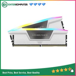 Corsair Vengeance RGB White DDR5 PC41600 5200MHz 32GB (2x16GB) 40-40-40-77 - CMH32GX5M2B5200C40W