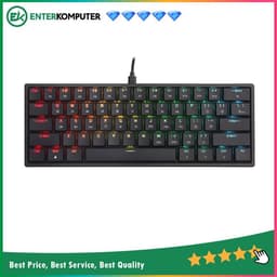 Digital Alliance Meca 6 RGB Low Profile Mini 60% Mechanical Gaming Keyboard (Black/White)