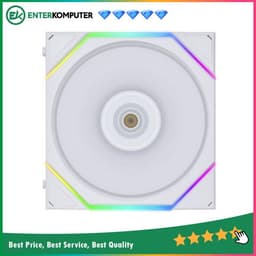 LIAN LI UNI FAN TL120 Reverse Blade WHITE Single Pack - ART of Cooling Redefined - Dual Zone Lighting Effects - Customisable Fan Speed and Dazzle with Infinity Mirror