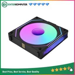 LIAN LI UNI FAN SL-INFINITY 140 Reverse Blade BLACK - SINGLE FAN - 14CM ARGB FAN - Infinity Mirror ARGB Fan