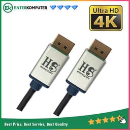 Kabel Display Port To DisplayPort 1.2 4K 1 Meter 60 Hz (HINEIGHT(H8)) - H8-DP12VA1