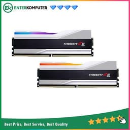 Gskill Trident Z5 RGB Silver DDR5 PC44800 5600MHz 32GB (2x16GB) 40-40-40-89 - F5-5600J4040C16GX2-TZ5RS