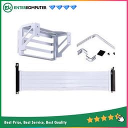 LIAN LI O11DE-2W Upright GPU Kit for O11D EVO - White with PCIE 4.0 RISER CABLE - White (O11DE-2W)