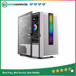 PCCooler Platinum LM200 Mesh White - Tempered Glass