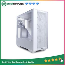 LIAN LI LANCOOL III WHITE - Fully Mesh Design - Left & Right Tempered Side Glass with Hinged Flip Panels Arround - FREE 3Pcs 140MM PWM FAN + 1Pc 140MM PWM FAN