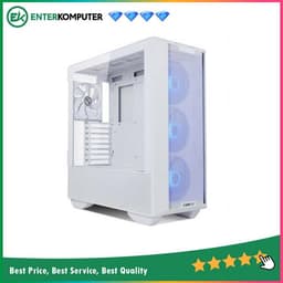 LIAN LI LANCOOL III RGB WHITE - Fully Mesh Design - Left & Right Tempered Side Glass with Hinged Flip Panels Arround - FREE 3Pcs 140MM ARGB FAN + 1Pc 140MM PWM FAN