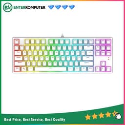 1STPLAYER DK5.0 Lite WHITE - Gaming Mechanical Keyboard 87 Keys (Blue Switch) - RGB Backlit - Dust & Waterproof