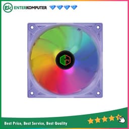 CUBE GAMING INDIGO - RGB RAINBOW STATIC FAN 12CM - PURPLE