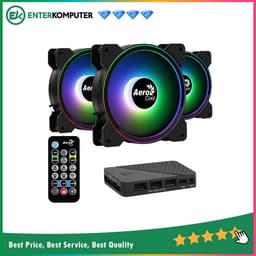 Aerocool Saturn 12F ARGB Pro 12CM Fan (3 Pcs 120mm Fan + H66F Hub + Remote Control)