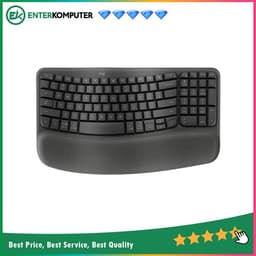 Logitech Wave Keys Wireless Ergonomic Keyboard - Graphite