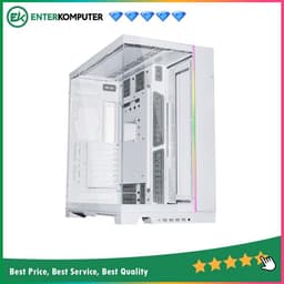 LIAN LI O11 DYNAMIC EVO XL WHITE - Reversible Chassis - Enhanced Modularity - Front and Side Tempered Glass Panels with Removable Pilar - USB Type C Included