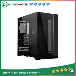 LIAN LI O11 DYNAMIC EVO XL BLACK - Reversible Chassis - Enhanced Modularity - Front and Side Tempered Glass Panels with Removable Pilar - USB Type C Included