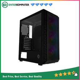 CUBE GAMING ZINCT BLACK - ATX - SIDE TEMPERED GLASS - FRONT MESH PANEL - PSU COVER - Dust Filter - FREE 3PCS 12CM RGB FAN
